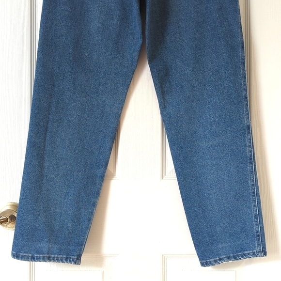 Lee 90's Vintage Slim High Rise Medium Wash Tapered Leg Denim Mom Jeans Blue 8 - Picture 6 of 14